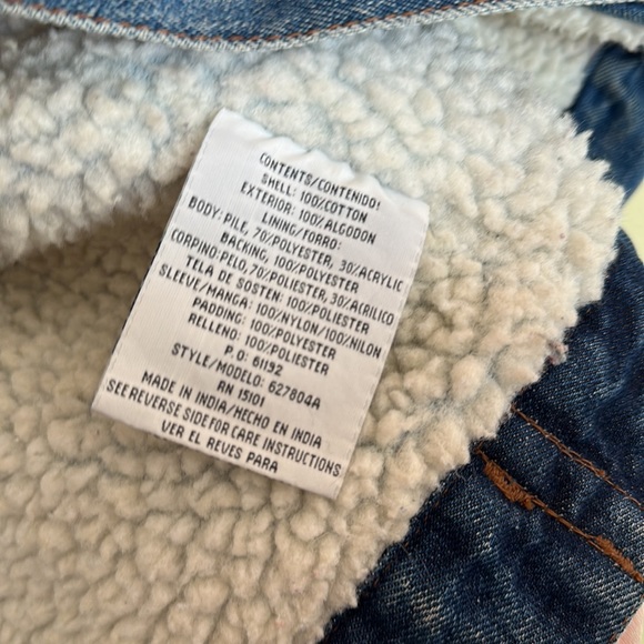 Wrangler Vintage men’s trucker Sherpa lined jacket with corduroy collar sz XXL - Picture 8 of 14